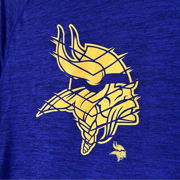 Team Apparel NFL Minnesota Vikings Dri Fit Short Sleeve T Shirt Size L - Picture 3 of 9